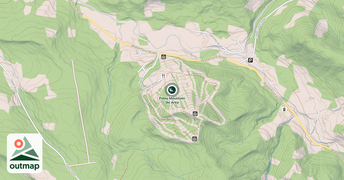 Map of Poley Mountain Ski Area