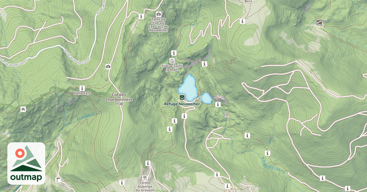 Map of Auberge du refuge du Neuweiher