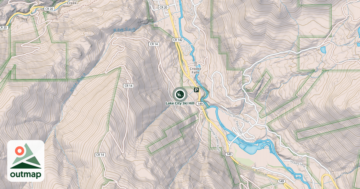 Map of Lake City Ski Hill