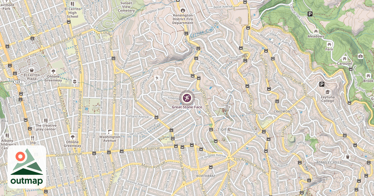 Map of Great Stone Face