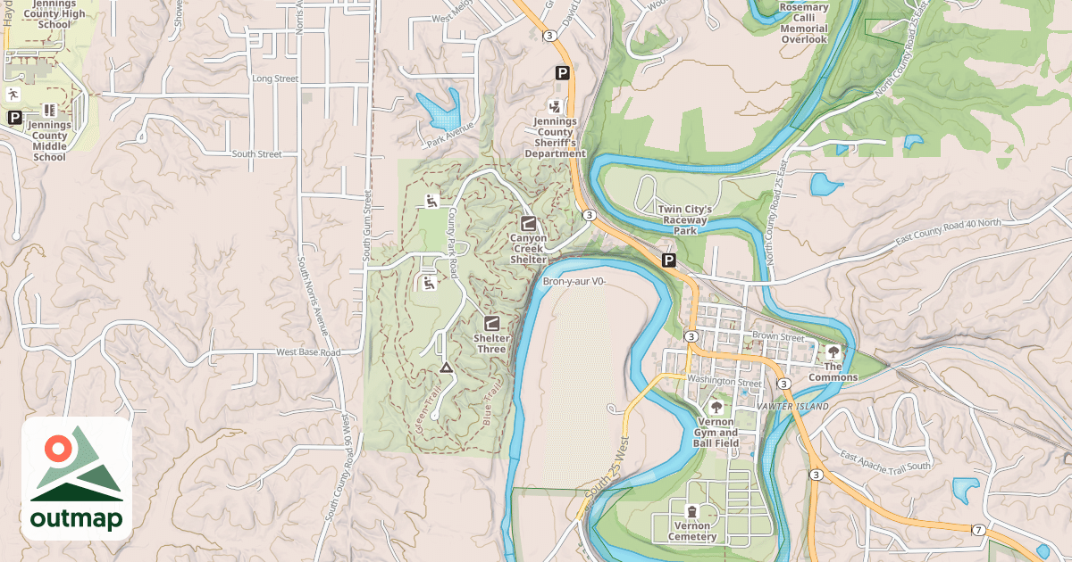 Map of Bron-y-aur