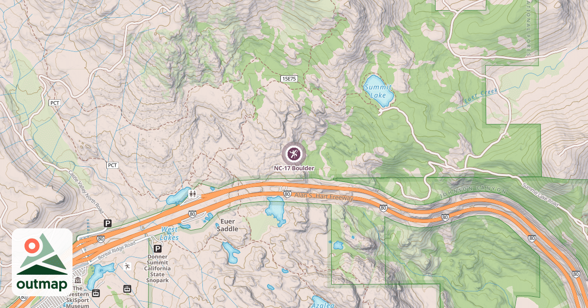 Map of NC-17 Boulder