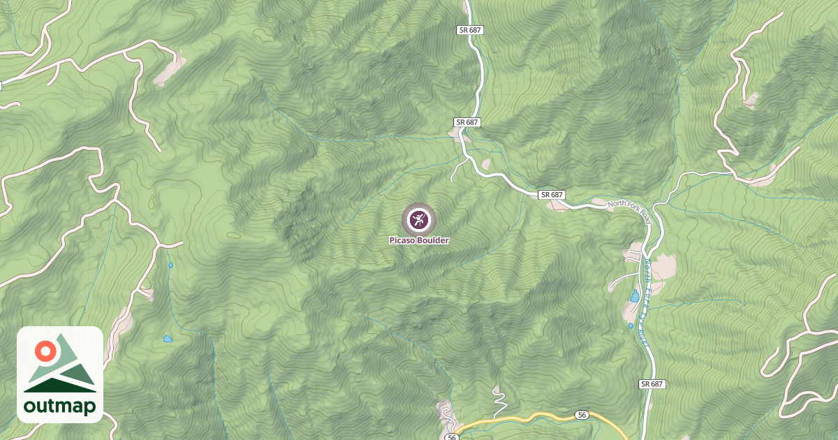 Map of Picaso Boulder