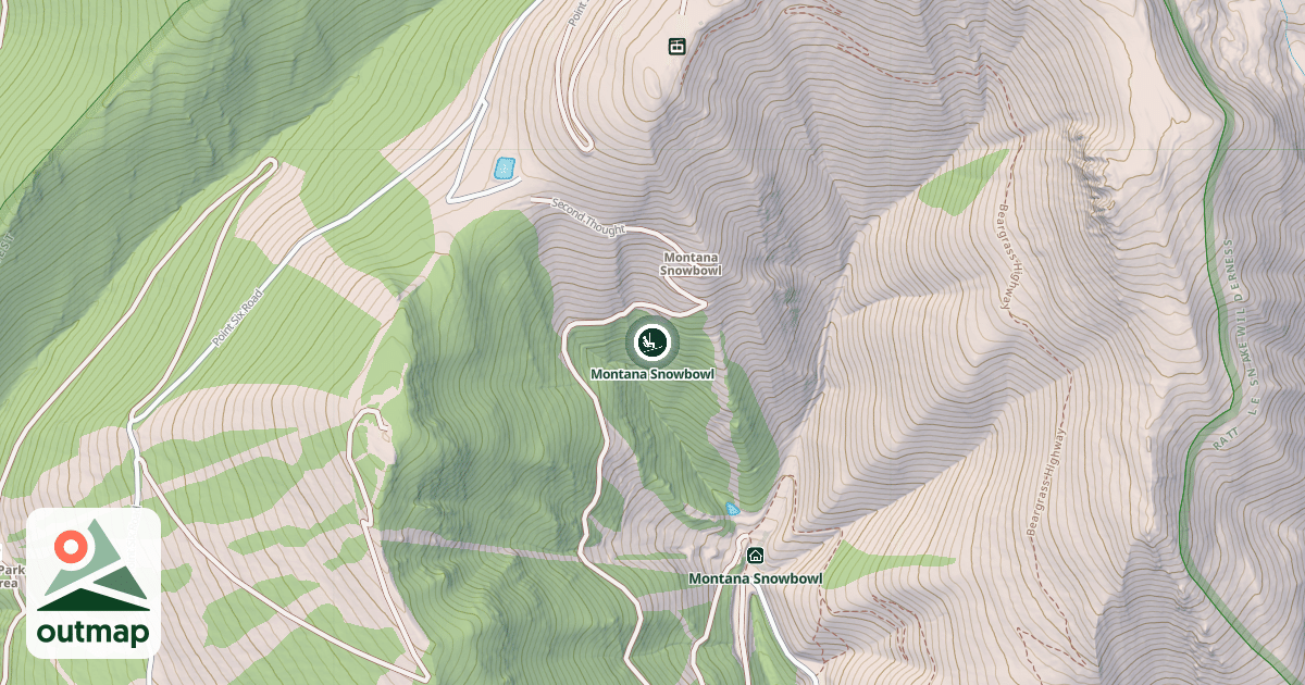 Map of Montana Snowbowl