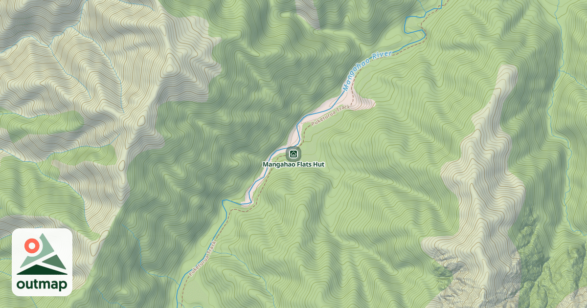 Map of Mangahao Flats Hut