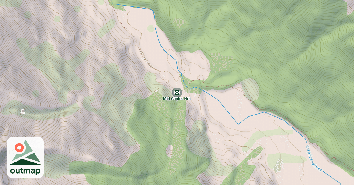 Map of Mid Caples Hut