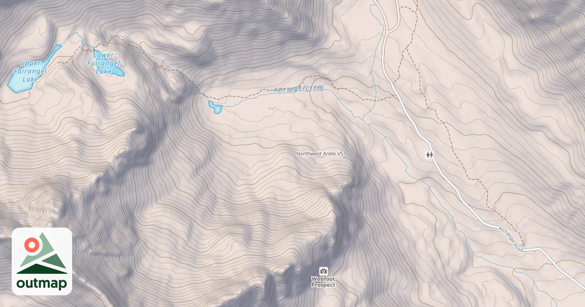 Map of Northwest Arete