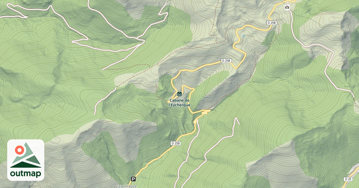 Map of Cabane de l'Eycherque