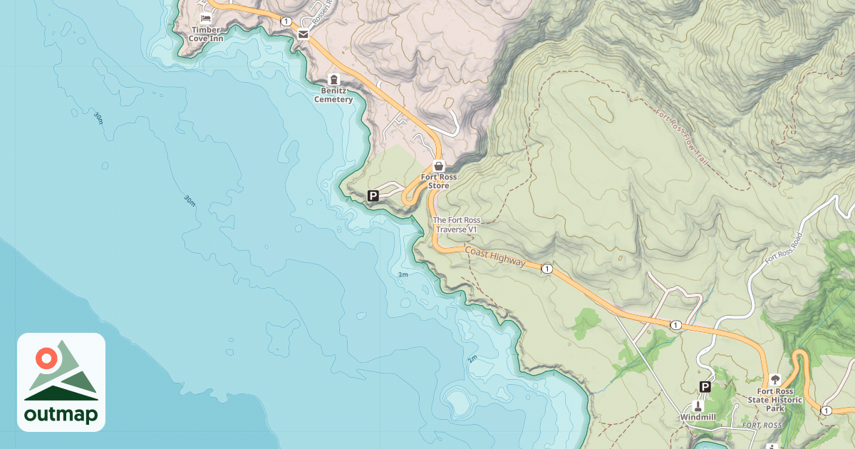 Map of The Fort Ross Traverse