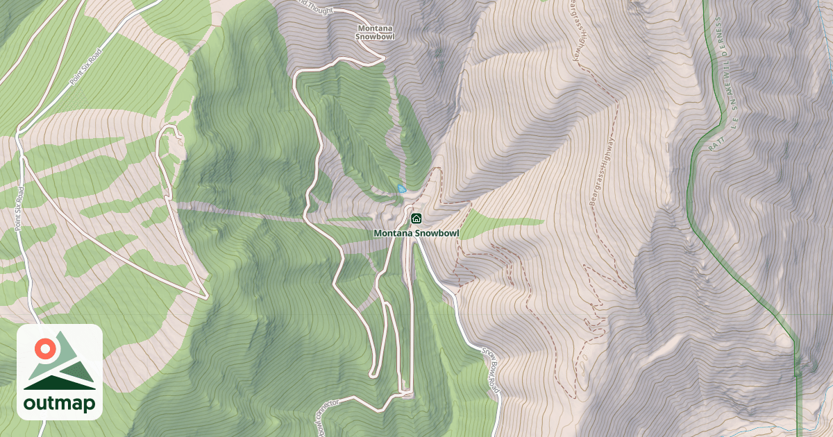 Map of Montana Snowbowl