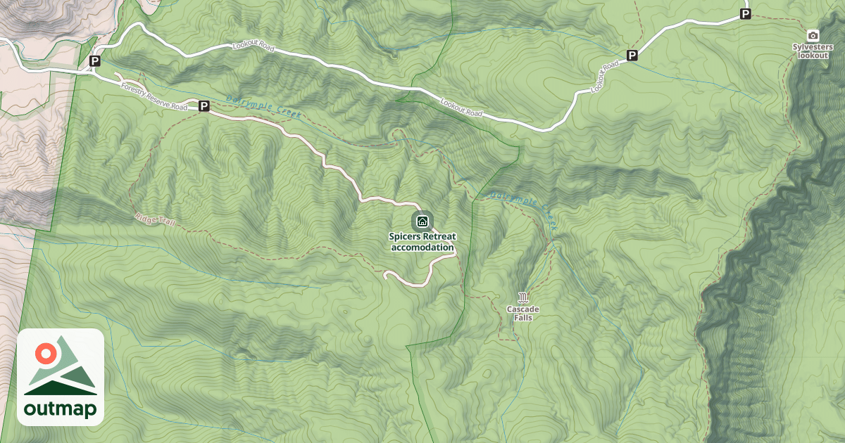 Map of Spicers Retreat accomodation