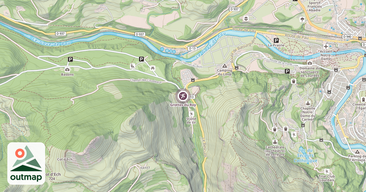 Map of Grottes du Roy