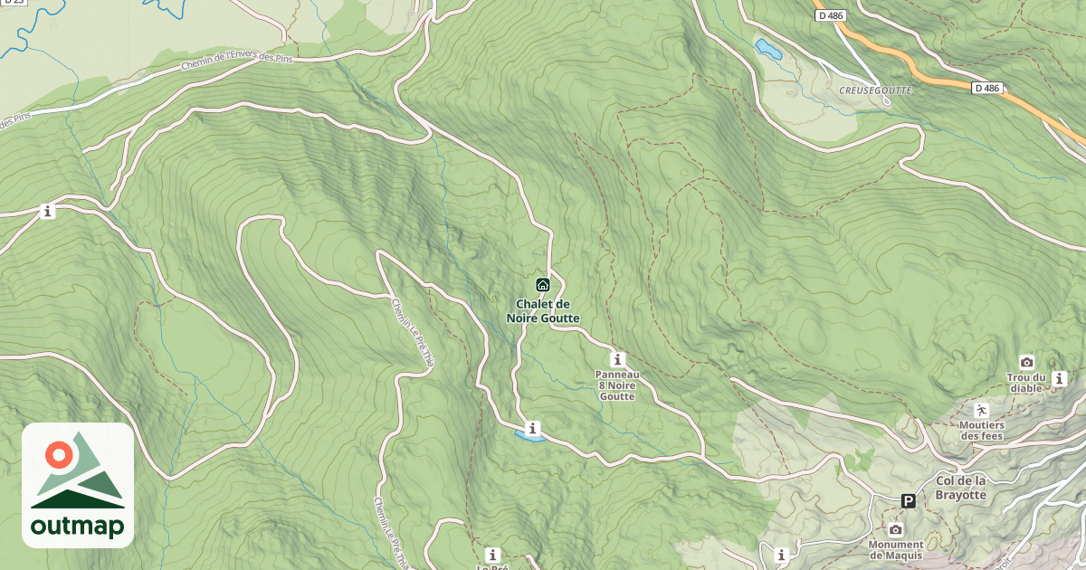 Map of Chalet de Noire Goutte