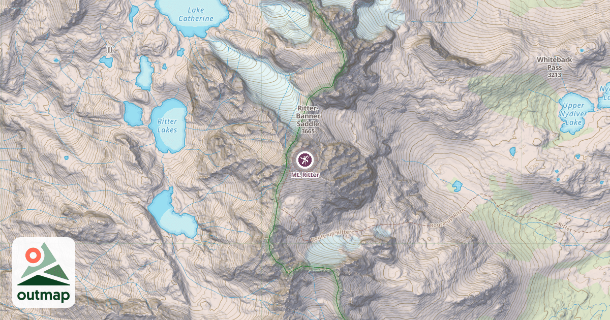Map of Mt. Ritter