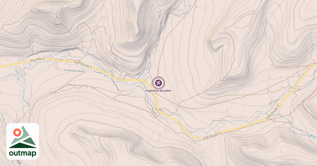 Map of Highball Boulder