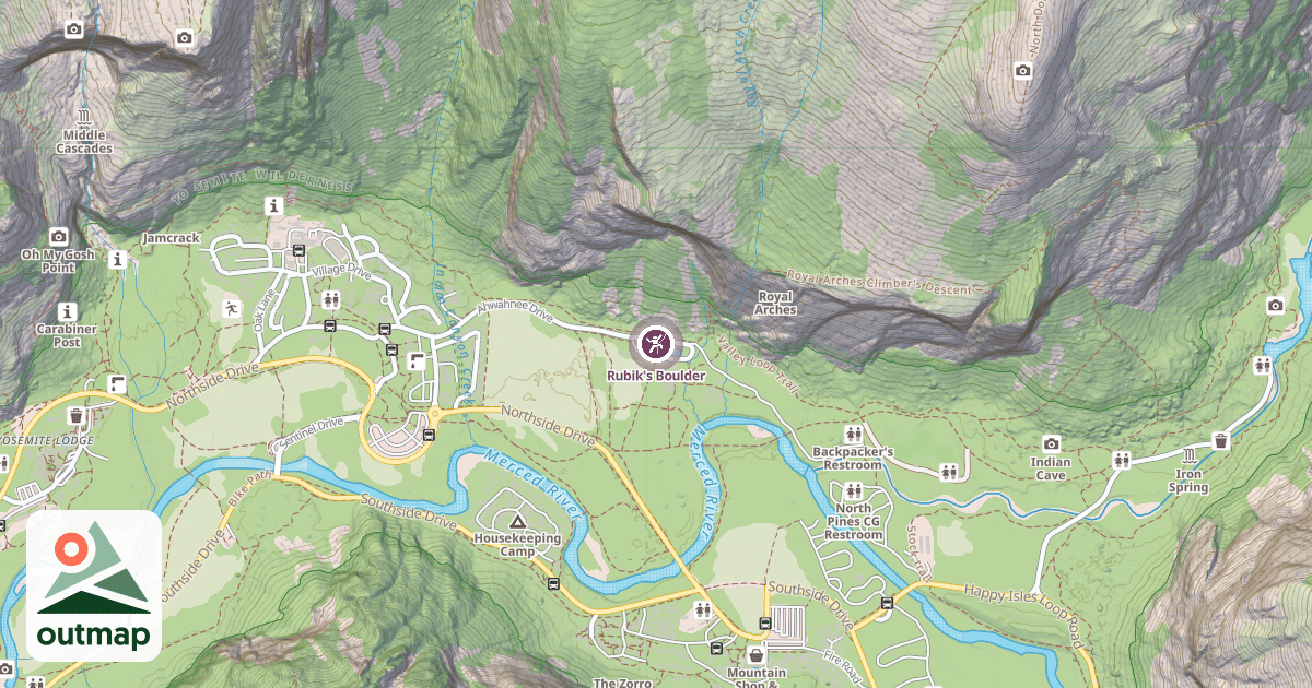 Map of Rubik's Boulder