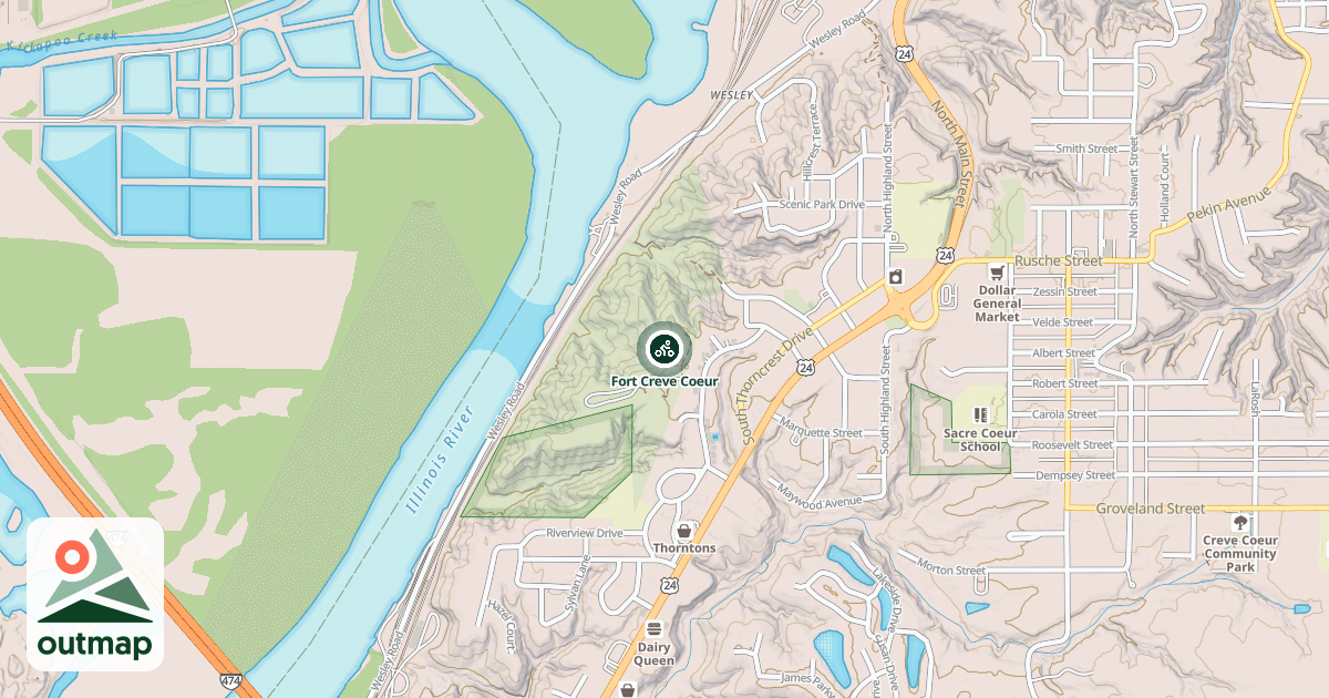 Map of Fort Creve Coeur