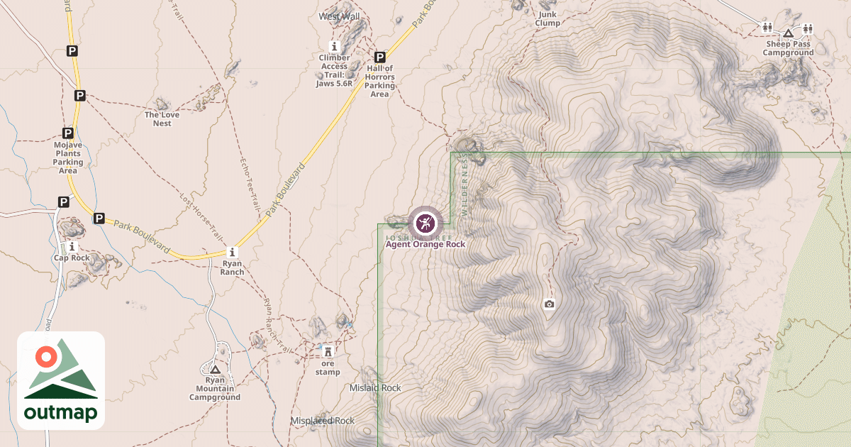 Map of Agent Orange Rock