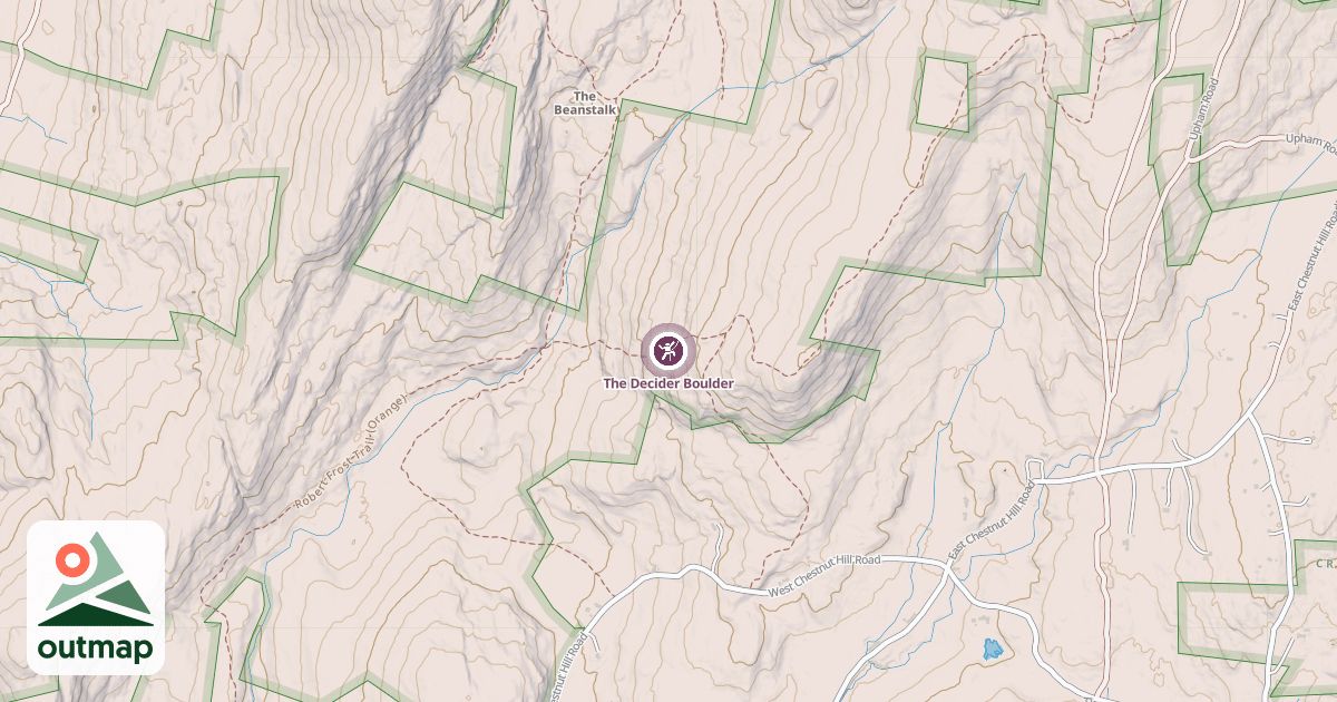 Map of The Decider Boulder