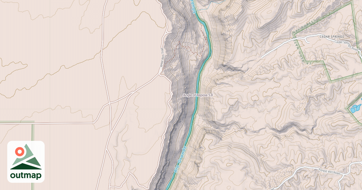 Map of Angle of Repose