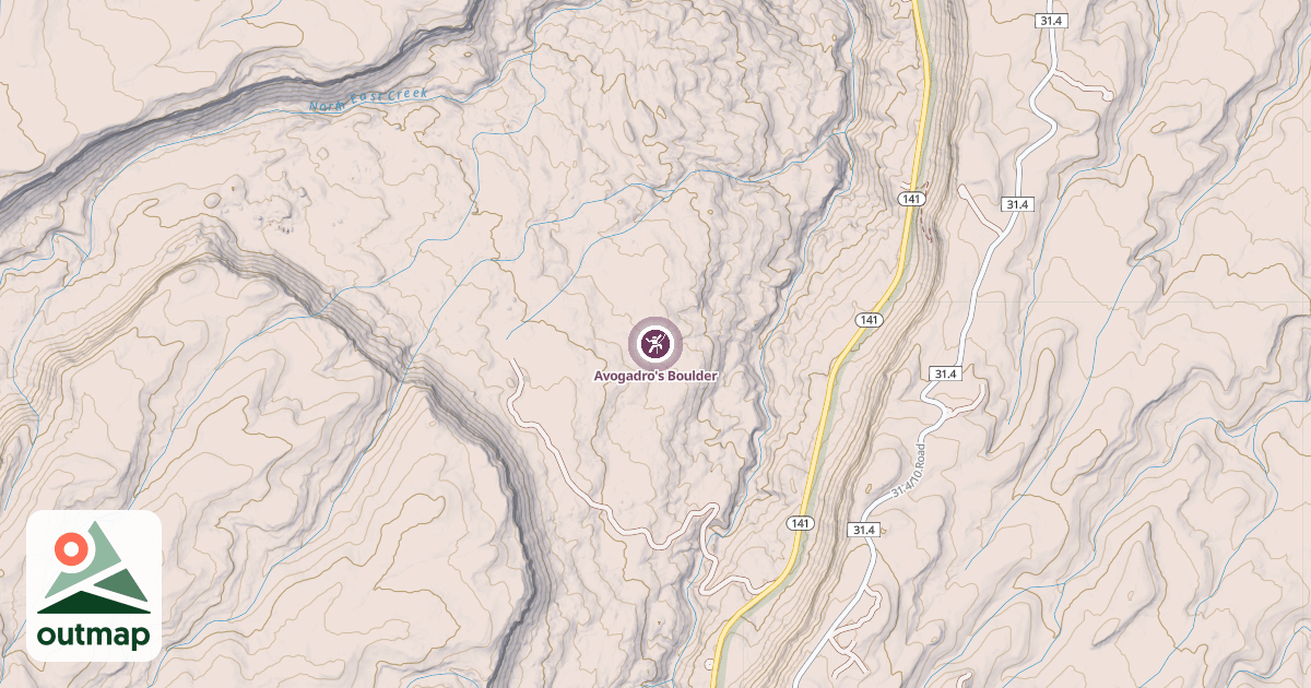 Map of Avogadro's Boulder