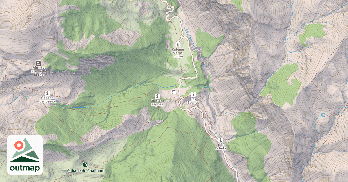 Map of Cabane des Sagnes