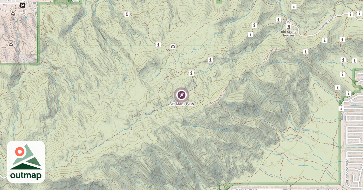 Map of Fat Mans Pass