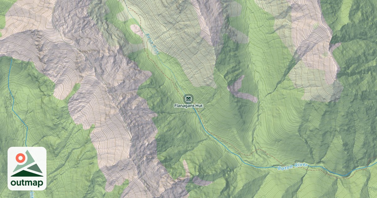 Map of Flanagans Hut
