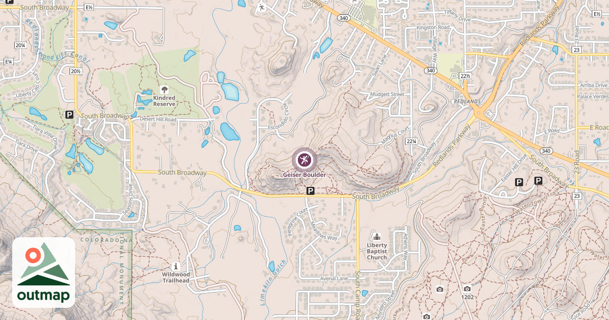 Map of Geiser Boulder