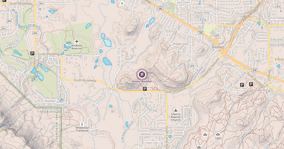 Map preview of Geiser Boulder