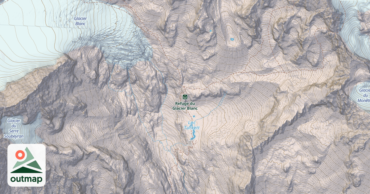 Map of Refuge du Glacier Blanc