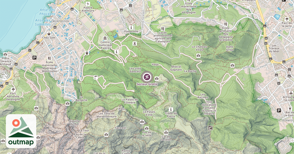 Map of Secteur Grotte