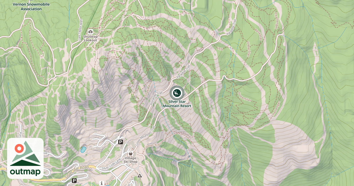 Map of Silver Star Mountain Resort