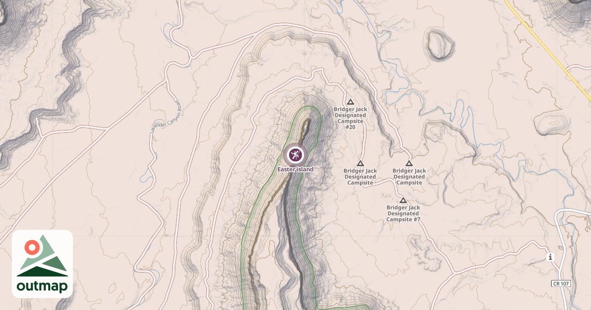 Map of Easter island