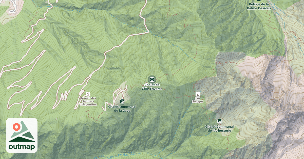 Map of Chalet de Côte Enverse