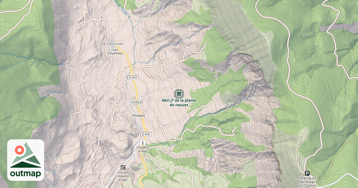 Map of Abri j7 de la plaine de nouvet
