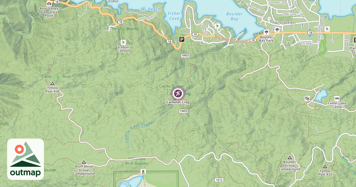 Map of Camelot Crag