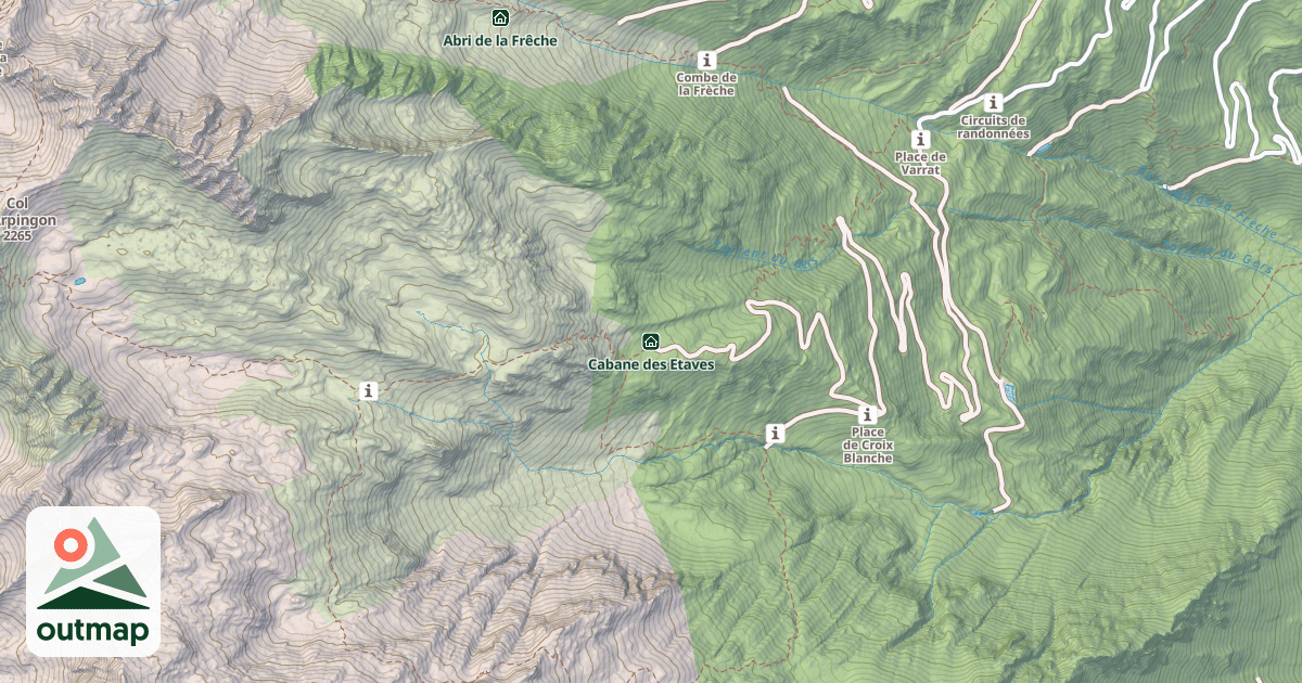 Map of Cabane des Etaves