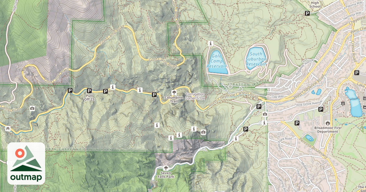 Map of Corrugation Corner