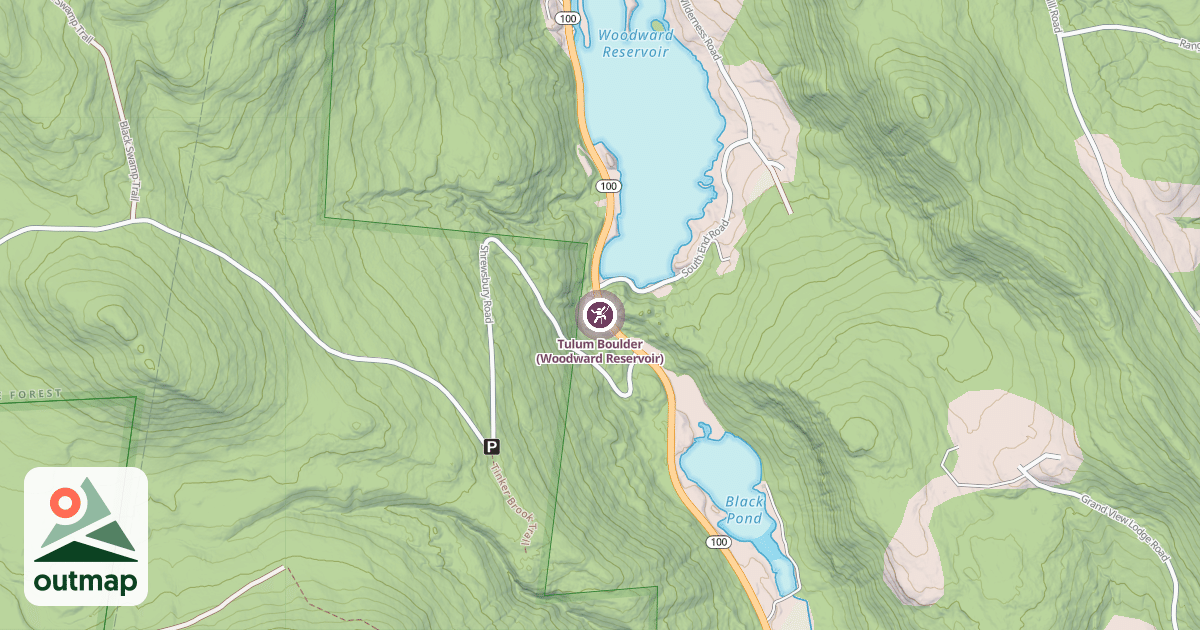 Map of Tulum Boulder (Woodward Reservoir)