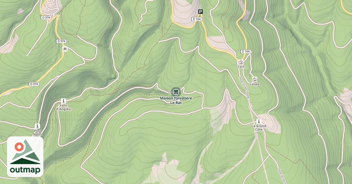 Map of Maison forestière Le Rat