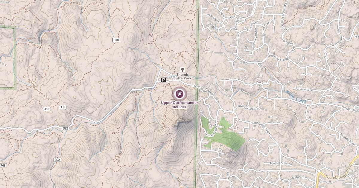 Map preview of Upper Outfromunder Boulder