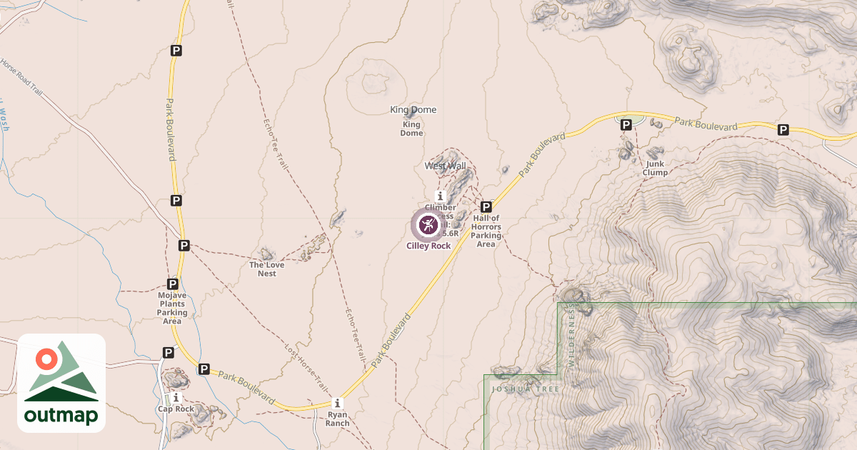 Map of Cilley Rock