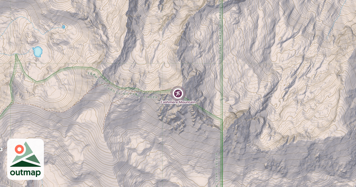 Map of Cashmere Mountain