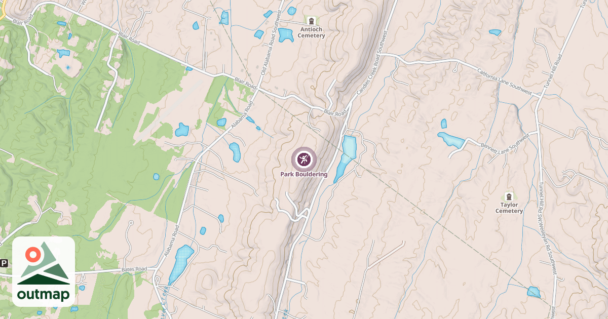 Map of Park Bouldering