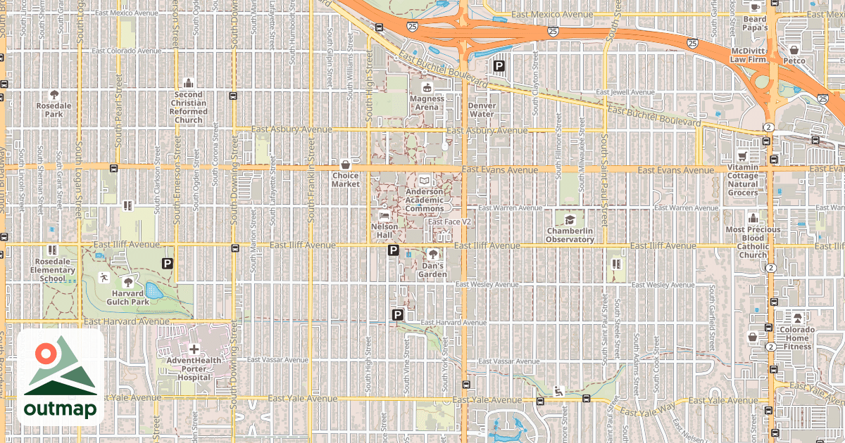 Map of East Face