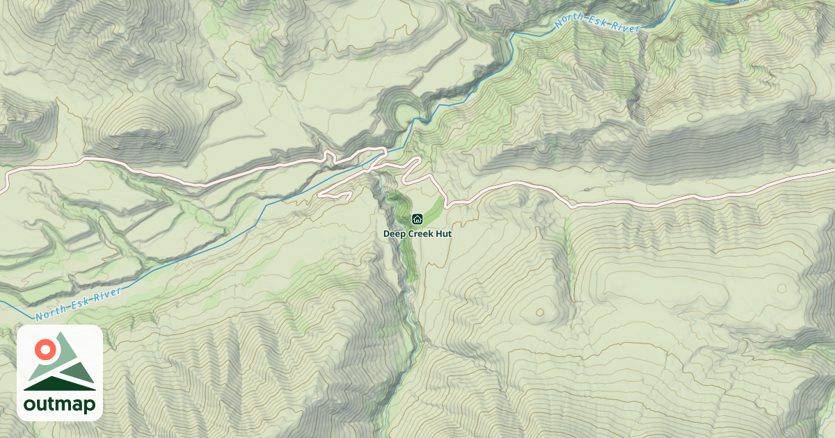 Map of Deep Creek Hut