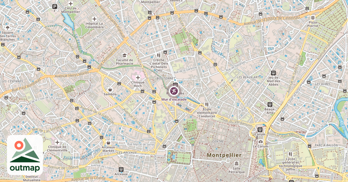 Map of Mur d'escalade
