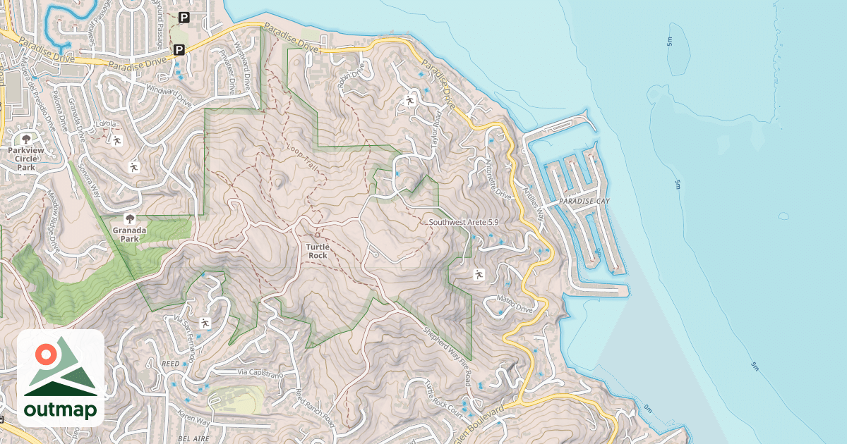 Map of Southwest Arete