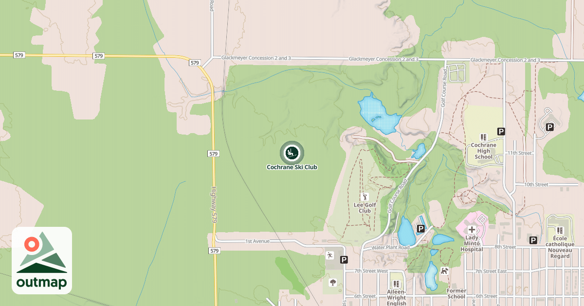 Map of Cochrane Ski Club
